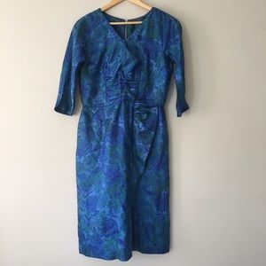 Stunning Vintage 1950’s Silk Handmade Dress